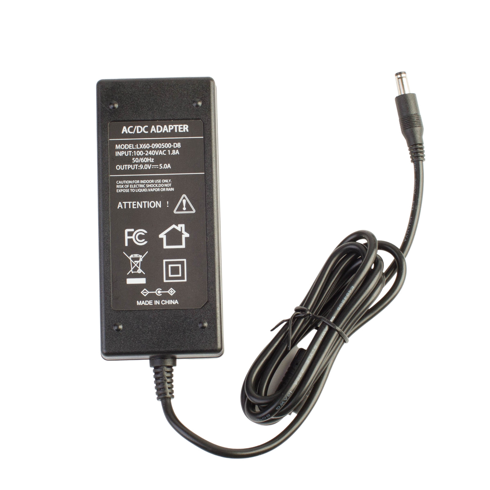 Lot of 10pk 9v 45w AC adapter 5A to DC 5.5mm x 2.1mm plug wholesale deal