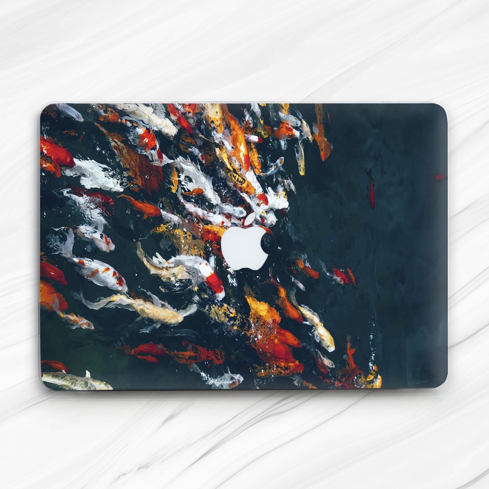 Koi Fish Oil Painting Japanese Art Hard Case For Macbook Air 13 Pro 16 13 14 15