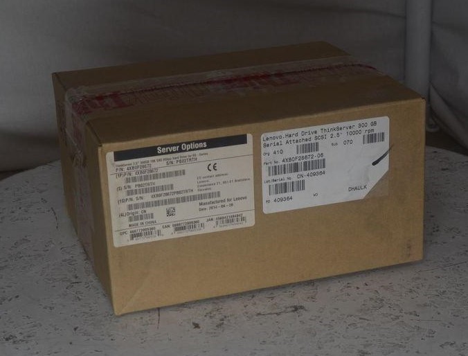 NEW SEALED BOX Lenovo 4XB0F28672 300GB 6Gb/S 2.5" ThinkServer Hard Drive SAS