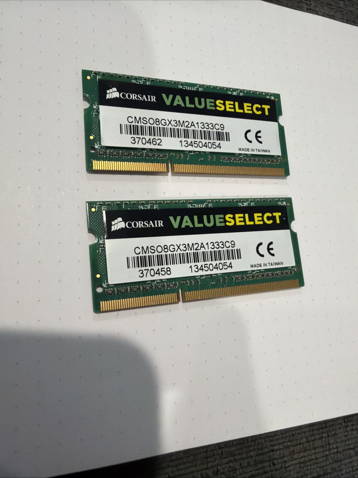Corsair ValueSelect 8GB Kit (2x4GB) DDR3 1333MHz SO-DIMM RAM CMSO8GX3M2A1333C9