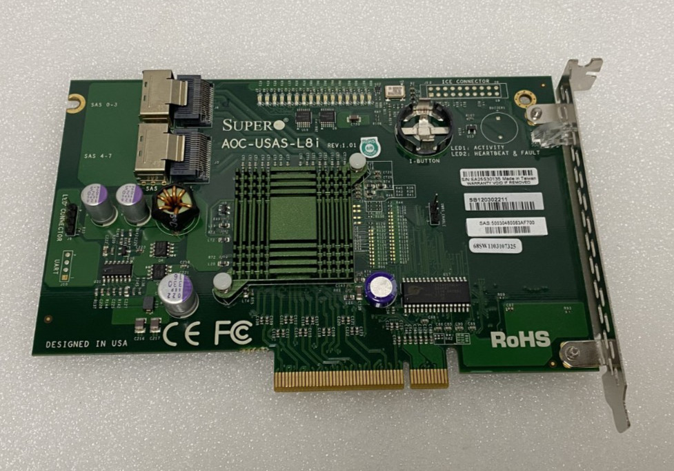 AOC-USAS-L8i Supermicro 8 Port SAS RAID Controller