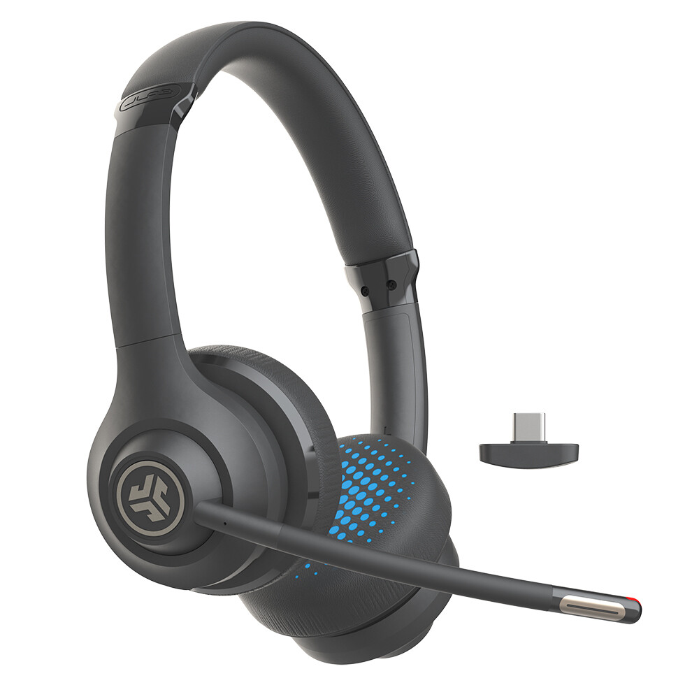 JLab GO Work Wireless On-Ear Headset Gen 2, USB DONGLE Connection, Refurbished