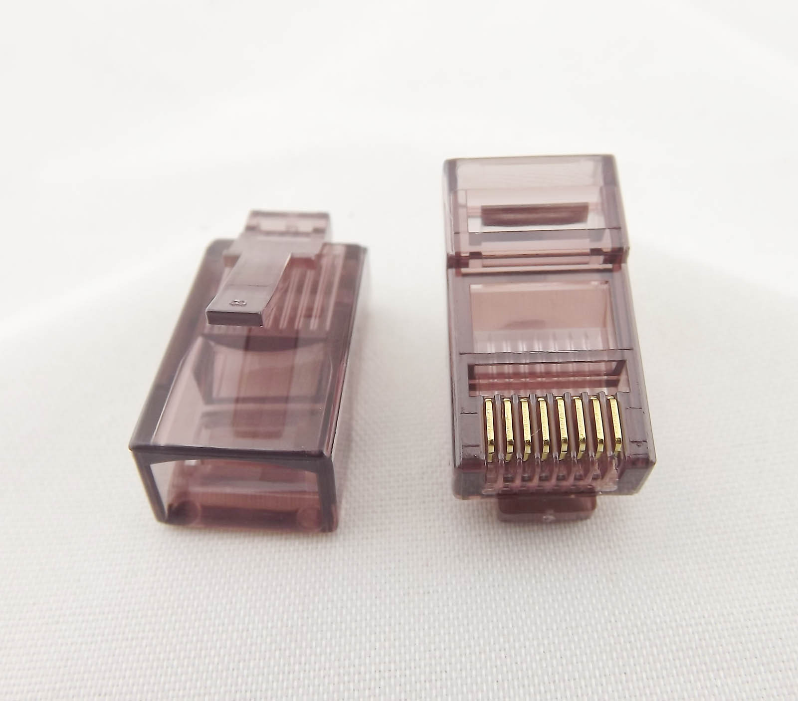 50x RJ45 Network Cable Modular Plug Ethernet CAT5 8P8C Connector End Multi-color
