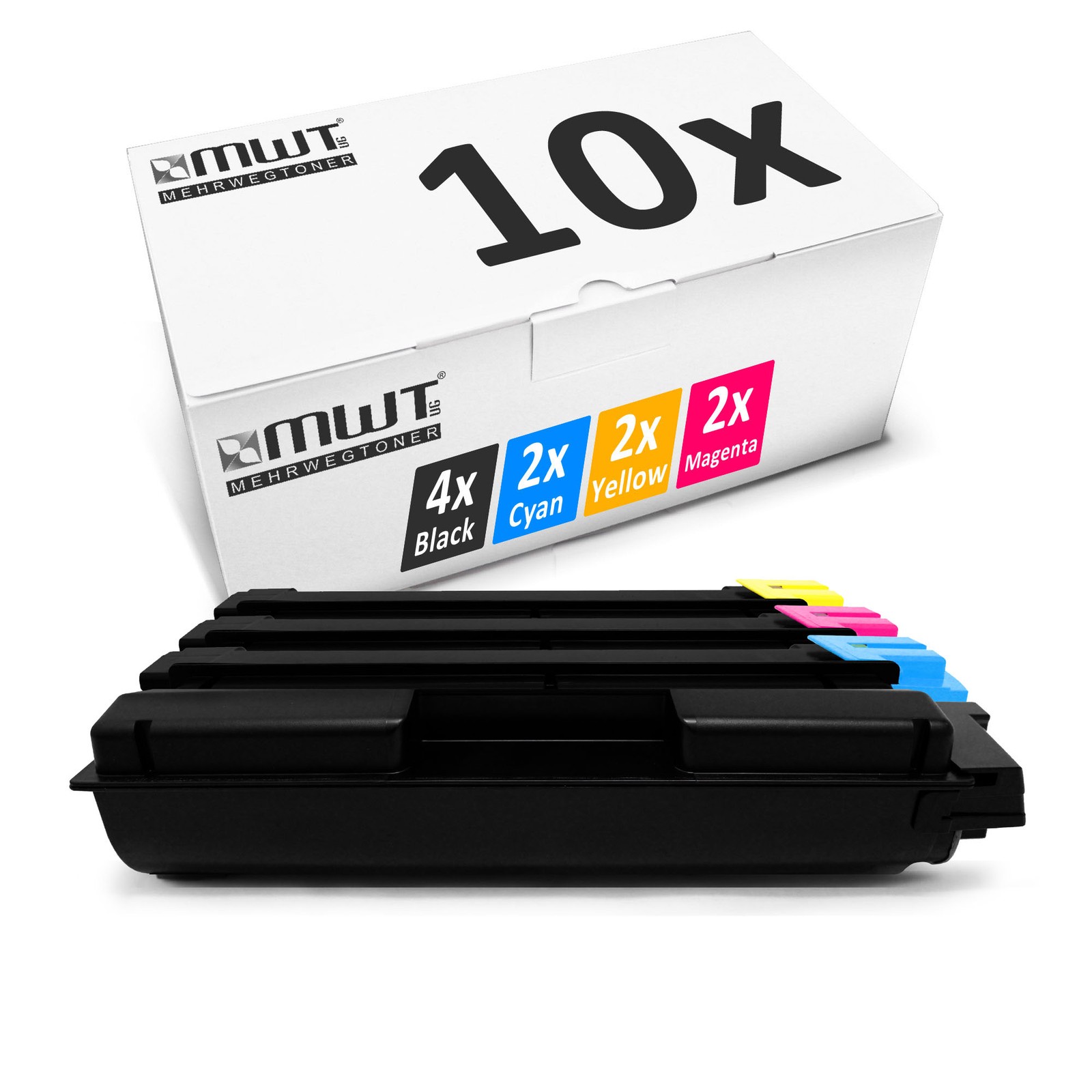 10x MWT Cartridge for Utax P-C 3066 i MFP with approx. 6,000 / 8,000 pages each