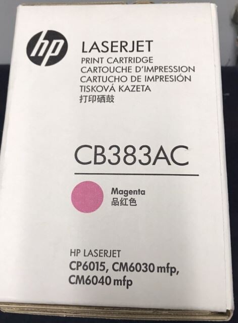 2 X Genuine HP LaserJet CP6015de CP6015dn Magenta Toner Cartridge CB383AC CB383A