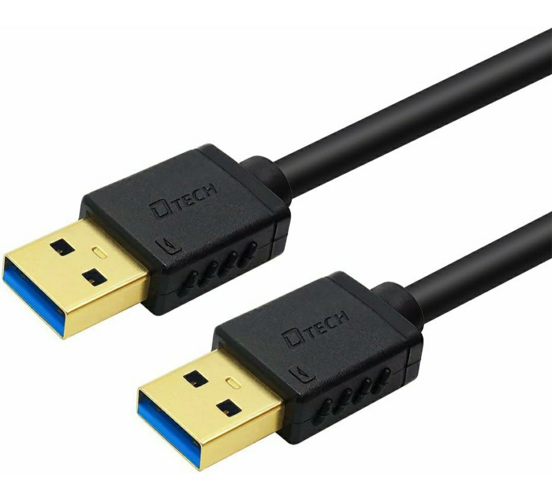 DTech USB Type A 3.0 Cable 6 ft Male to High Speed Data Cord in Black 