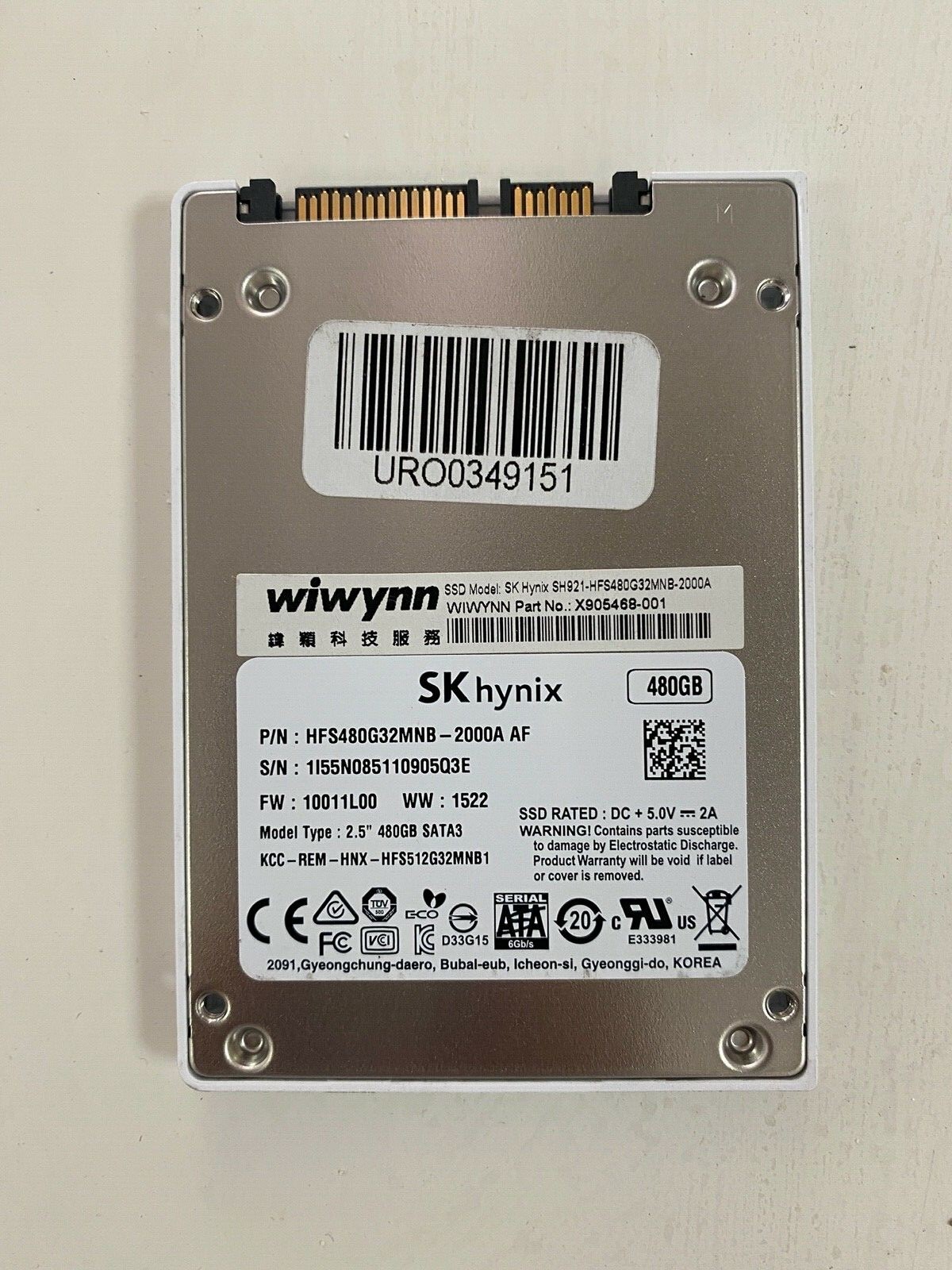 SK Hynix 2.5"  480GB  SOLID STATE SSD Drive SATA3