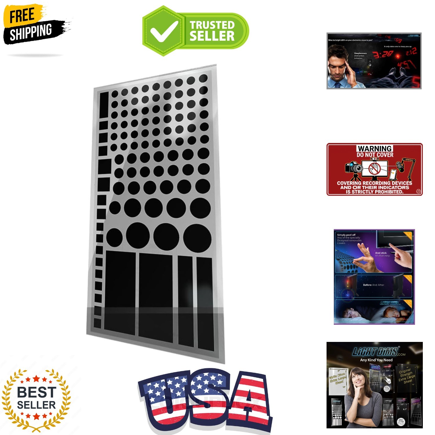 Black Out Edition - Maximum Light dimming Shapes for Routers, Electronics, Ap...