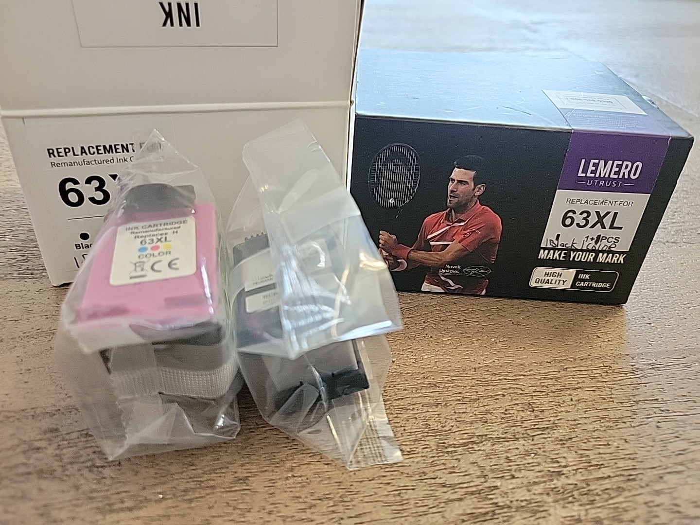 Lemero Utrust 63XL Ink Cartridge Sealed 1 Black 1 Color