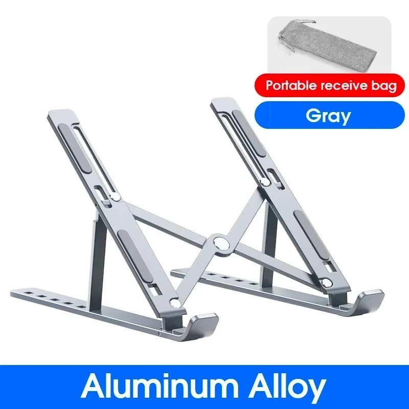 Adjustable Aluminum Alloy Laptop Stand Ergonomic Folding Notebook Holder Desk
