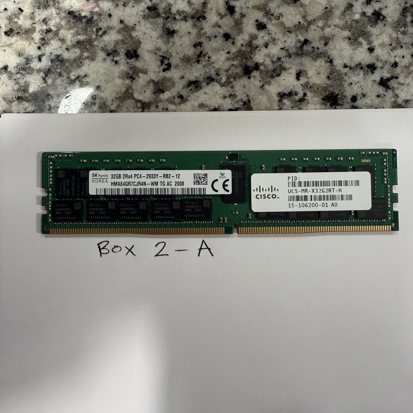 Cisco  32GB DDR4-2933 ECC RDIMM 2Rx4 SK Hynix HMA84GR7CJR4N-WM Server RAM
