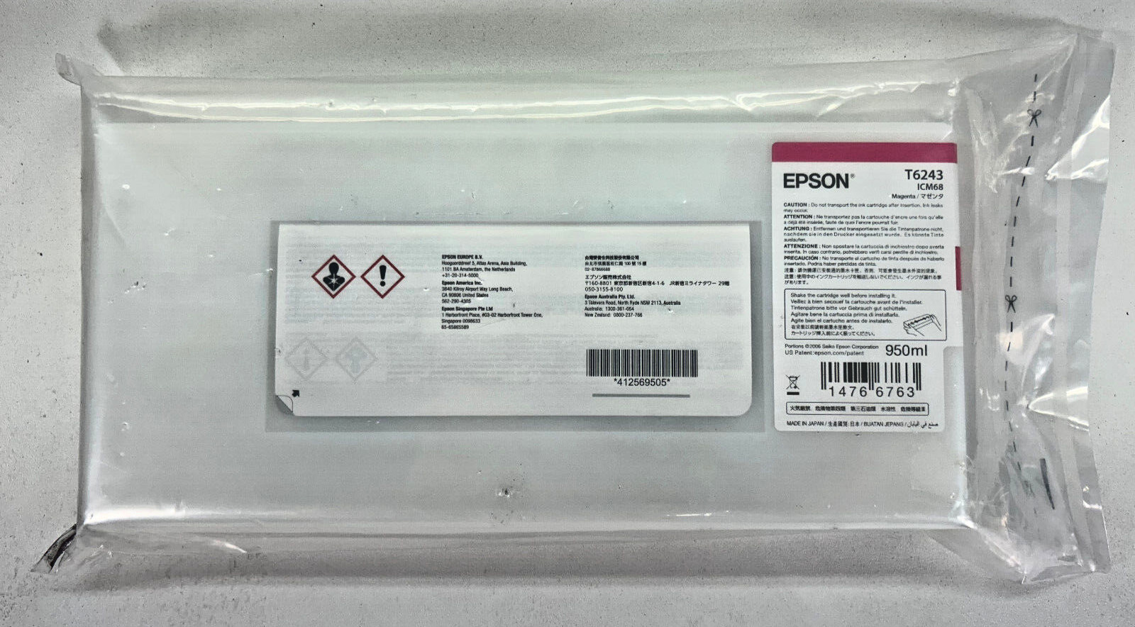 Genuine Epson T6243 Magenta Ink Cartridge for Stylus Pro GS6000