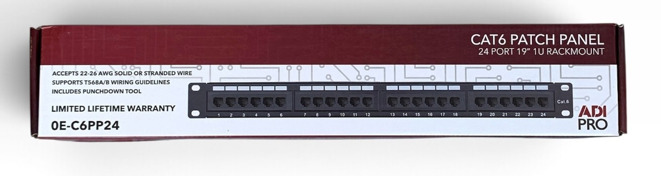 ADI PRO 0E-C6PP24 CAT6 24-Port Patch Panel