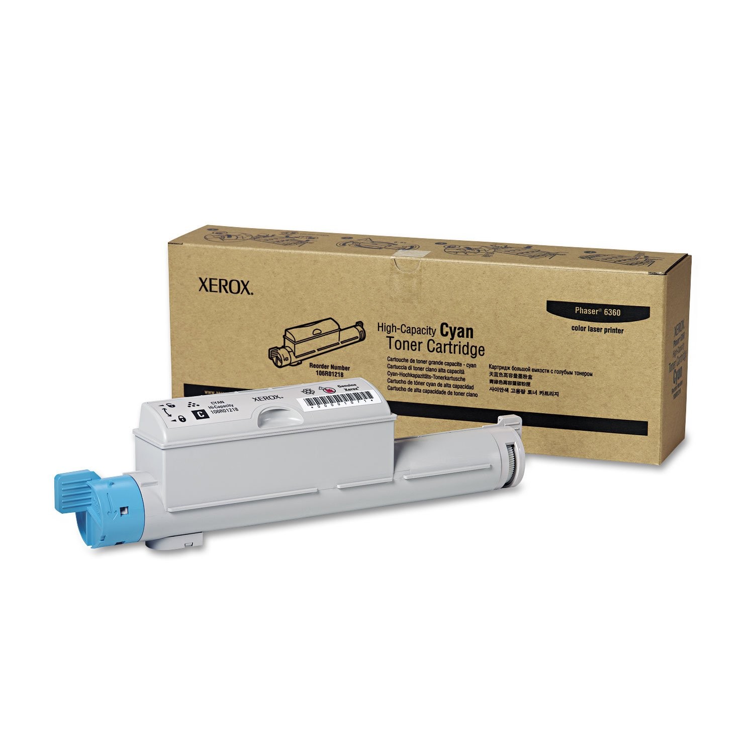 Genuine Xerox 106R01218 Cyan Toner, Brand New Sealed Box, We Ship Fast