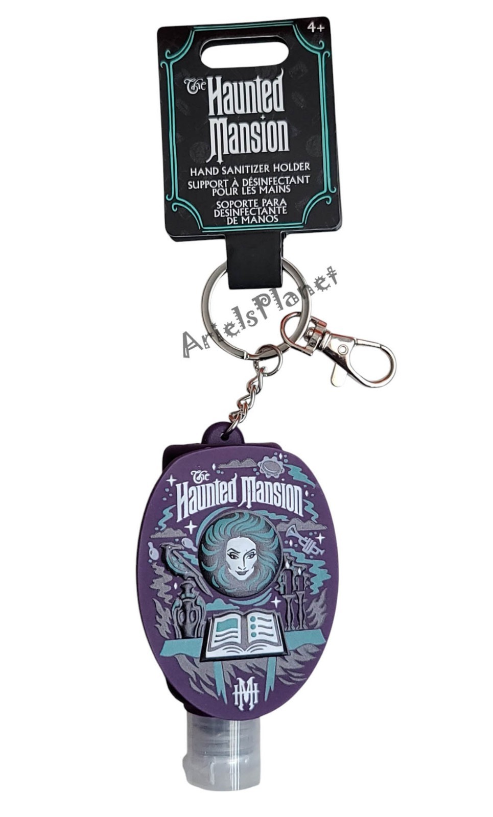 Disney Parks The Haunted Mansion Leota 1 Fl oz Sanitizer Holder & Keychain