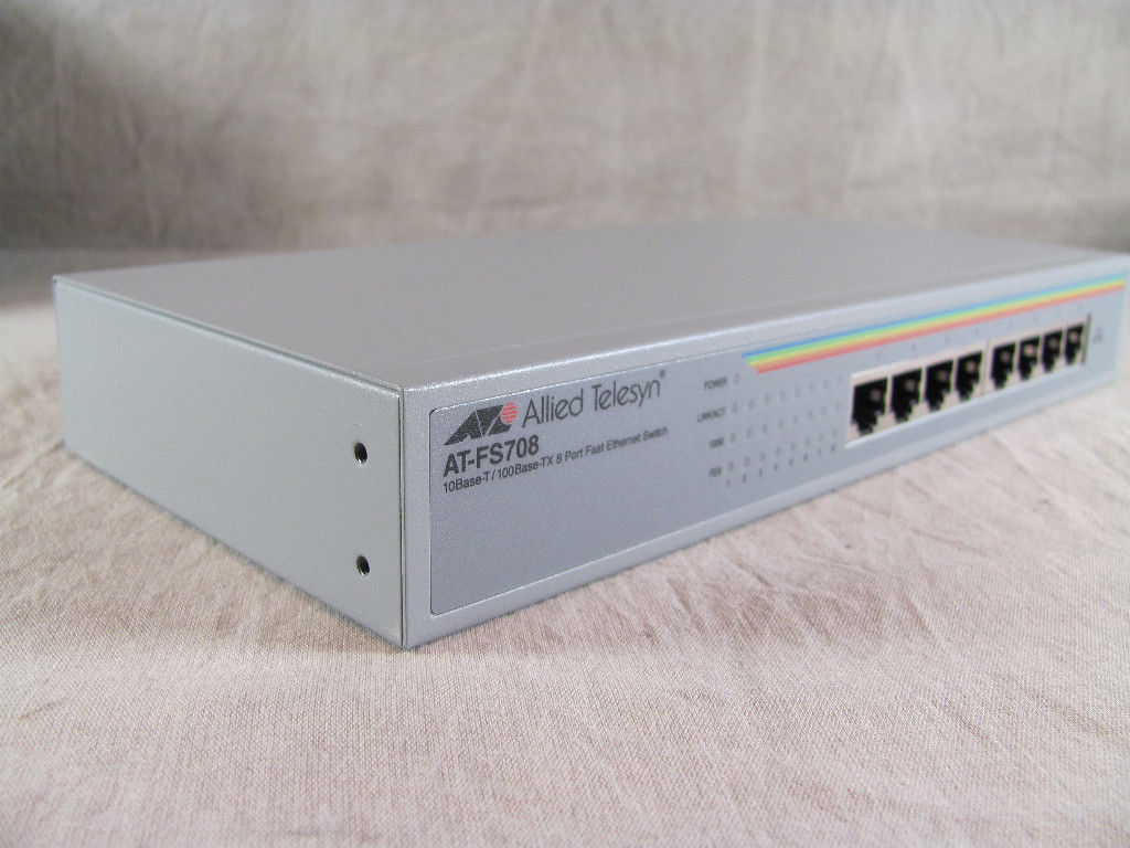 Allied Telesyn AT-FS708-EMC 8-Port Fast Ethernet Switch 100 Mbps