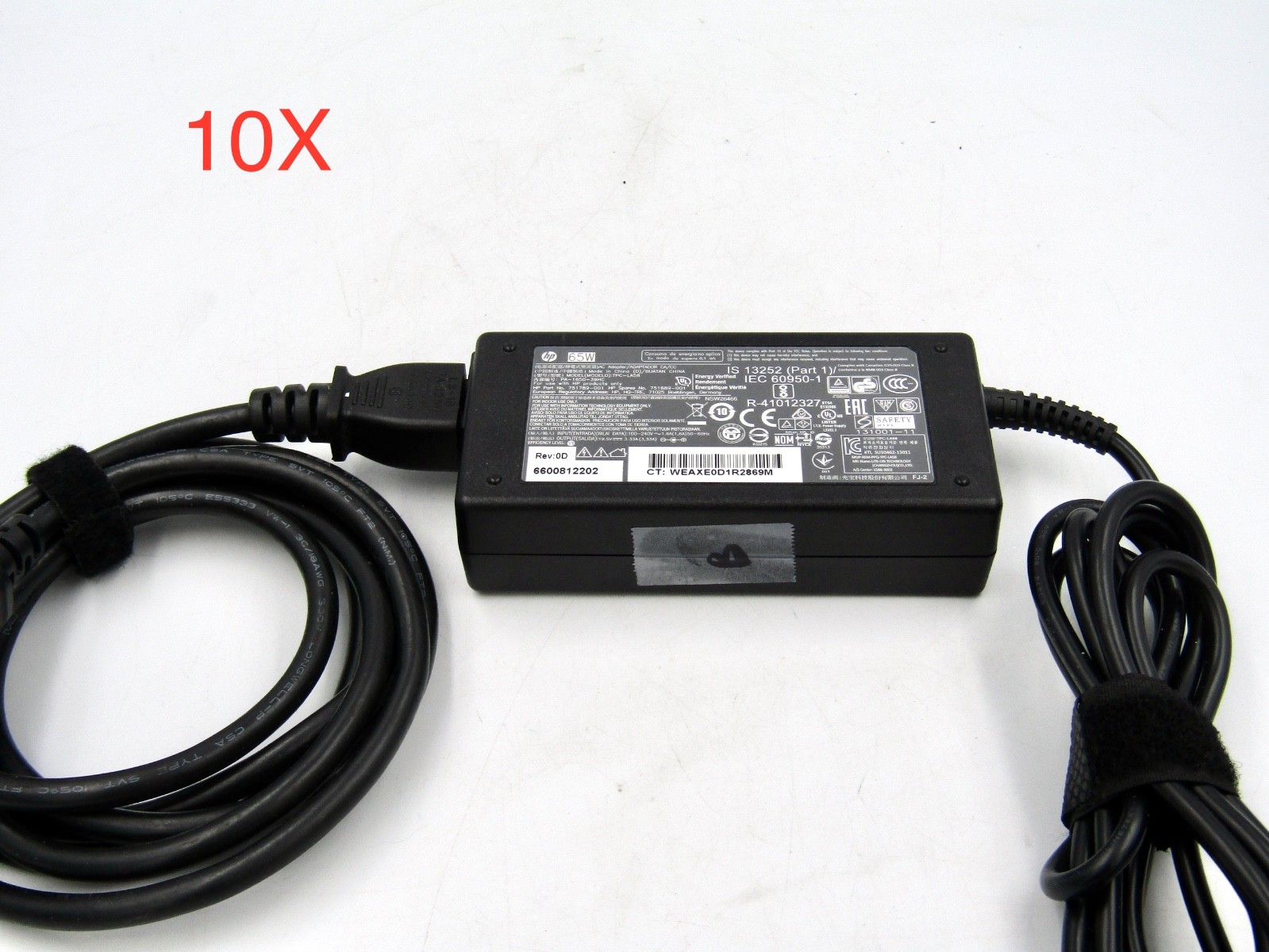 10X Genuine HP 65W Laptop Charger AC Power Adapter 19.5V 3.33A Big Barrel 7.4mm
