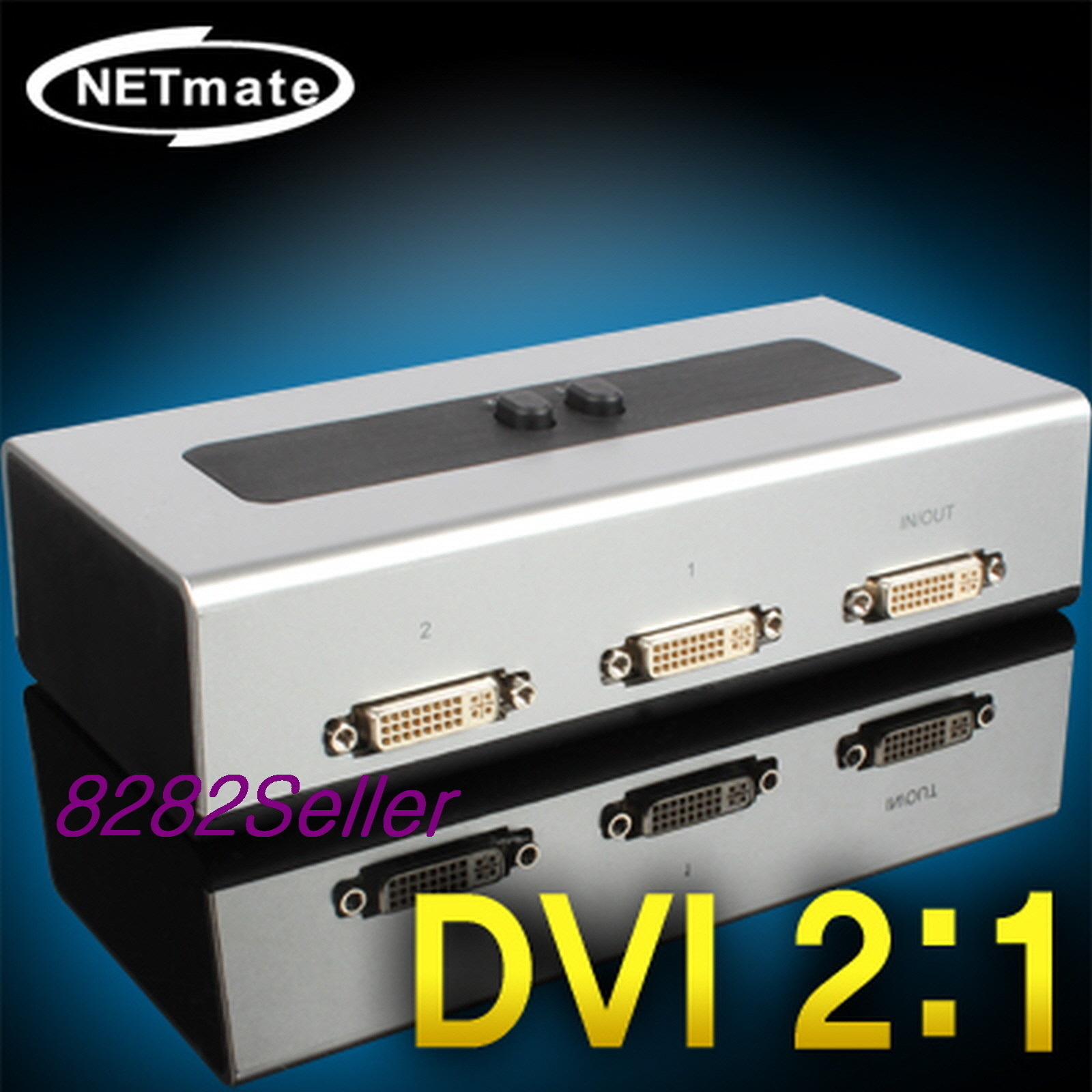 DVI 2 Port DVI-D 2:1 Manual Switcher Selector Switch Box digital WQHD 1920x1080