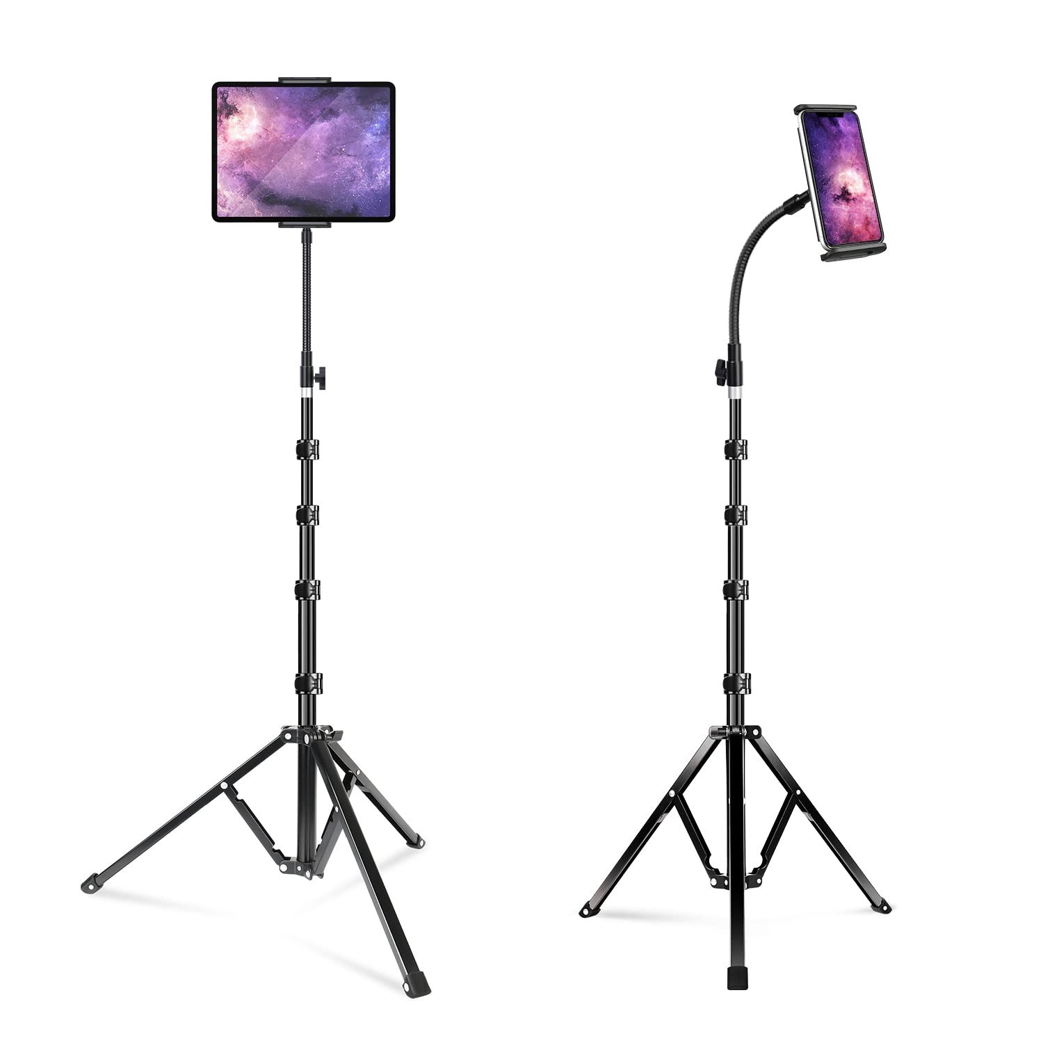 72in Adjustable iPad Stand - Heavy Duty Floor Tripod for Tablets & Smartphones