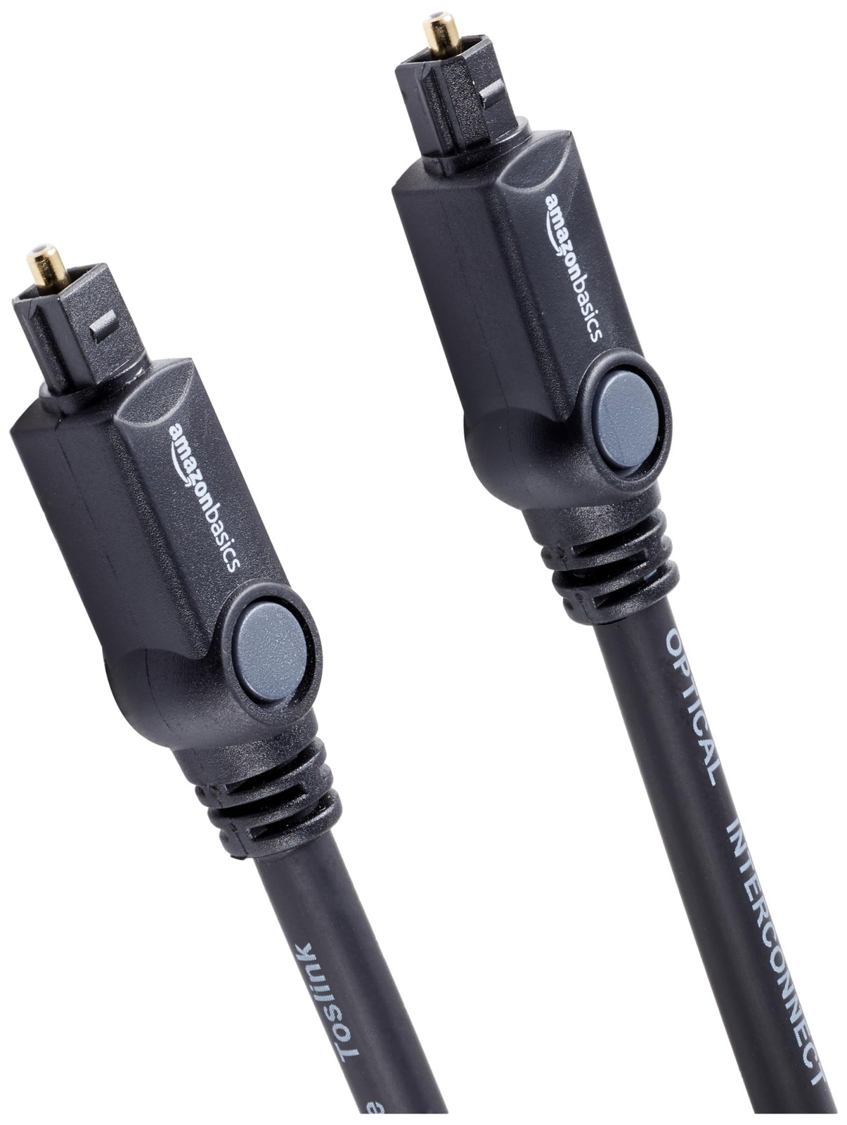 Amazon Basics Toslink Digital Optical Audio Cable 6ft Gold-Plated 7GSW