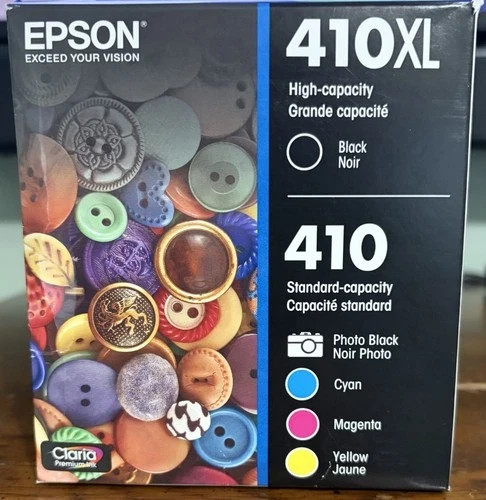 Epson 410 4pk Combo Ink Cartridges - Black/Cyan/Magenta/ Yellow (T410520-CP)