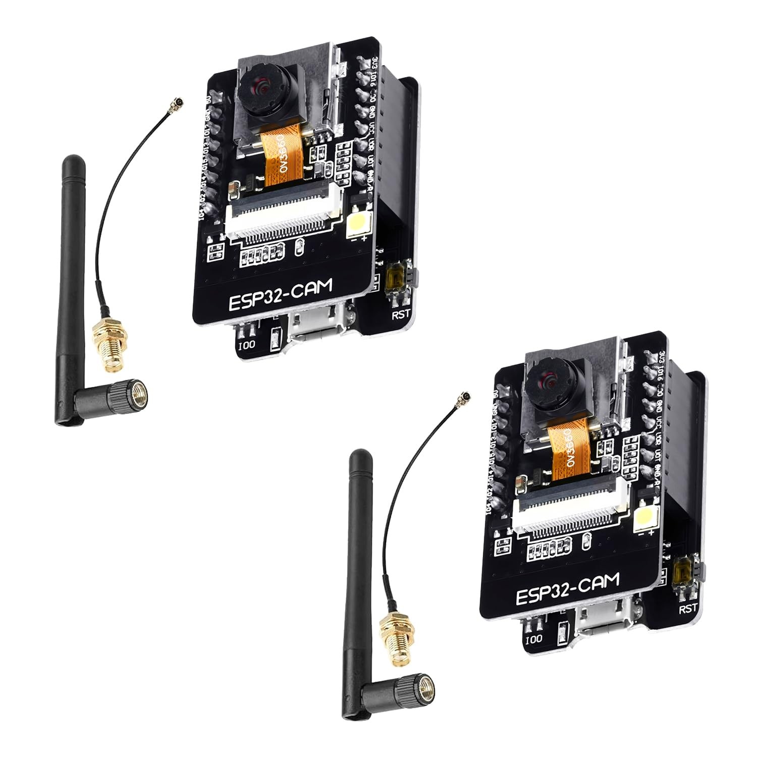 2 PCS ESP32CAM Development Board With OV3660 Camera WiFi Bluetooth Module