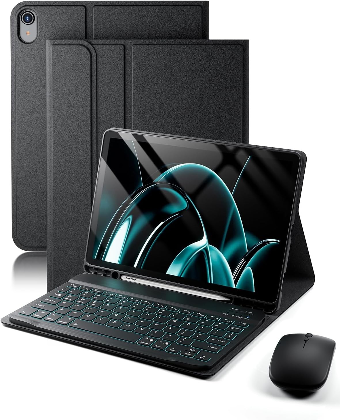TUNKARMOR iPad 11th Gen A16 2025/2022 10th Gen Case, Magnetic Keyboard & Mouse
