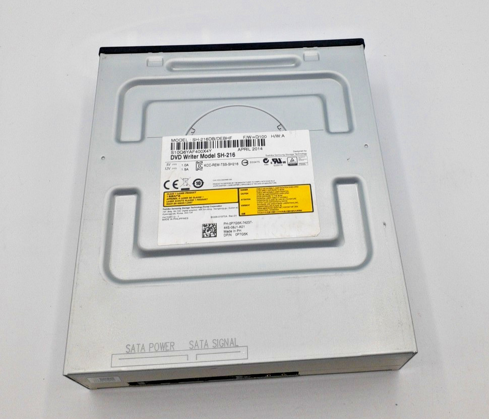 Toshiba Samsung SH-216DB/DEBHF DVD Writer Drive 0P7G5K- Black Bezel