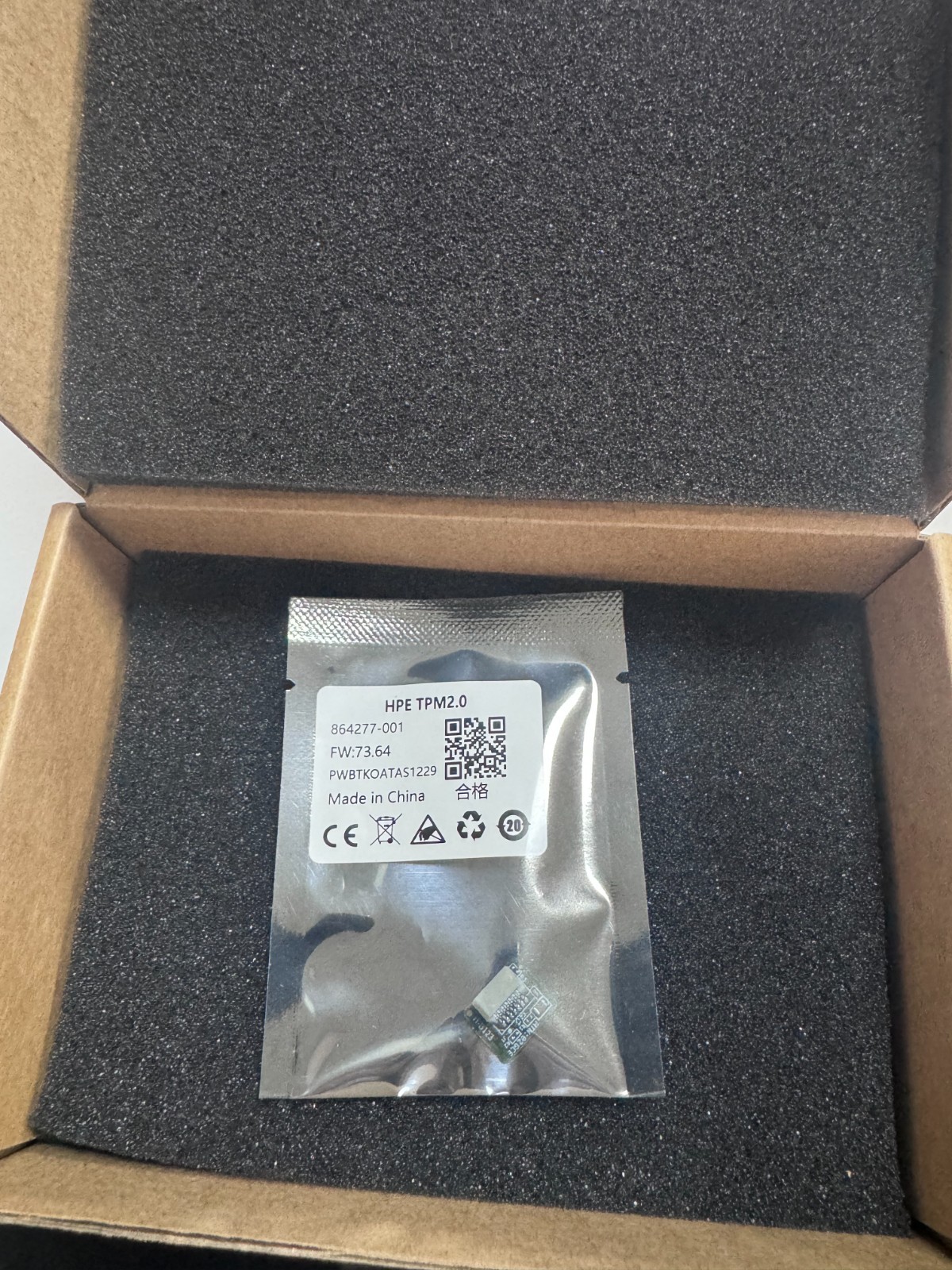 HPE Trusted Platform Module (TPM) 2.0 for Gen10 Server 864279-B21 864277-001