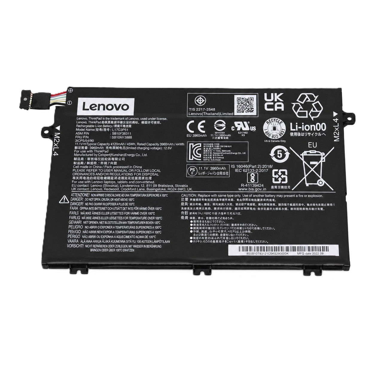 New Genuine Lenovo Battery L17C3P51 L17L3P51 45Wh 11.52V ThinkPad E480 E485 E490