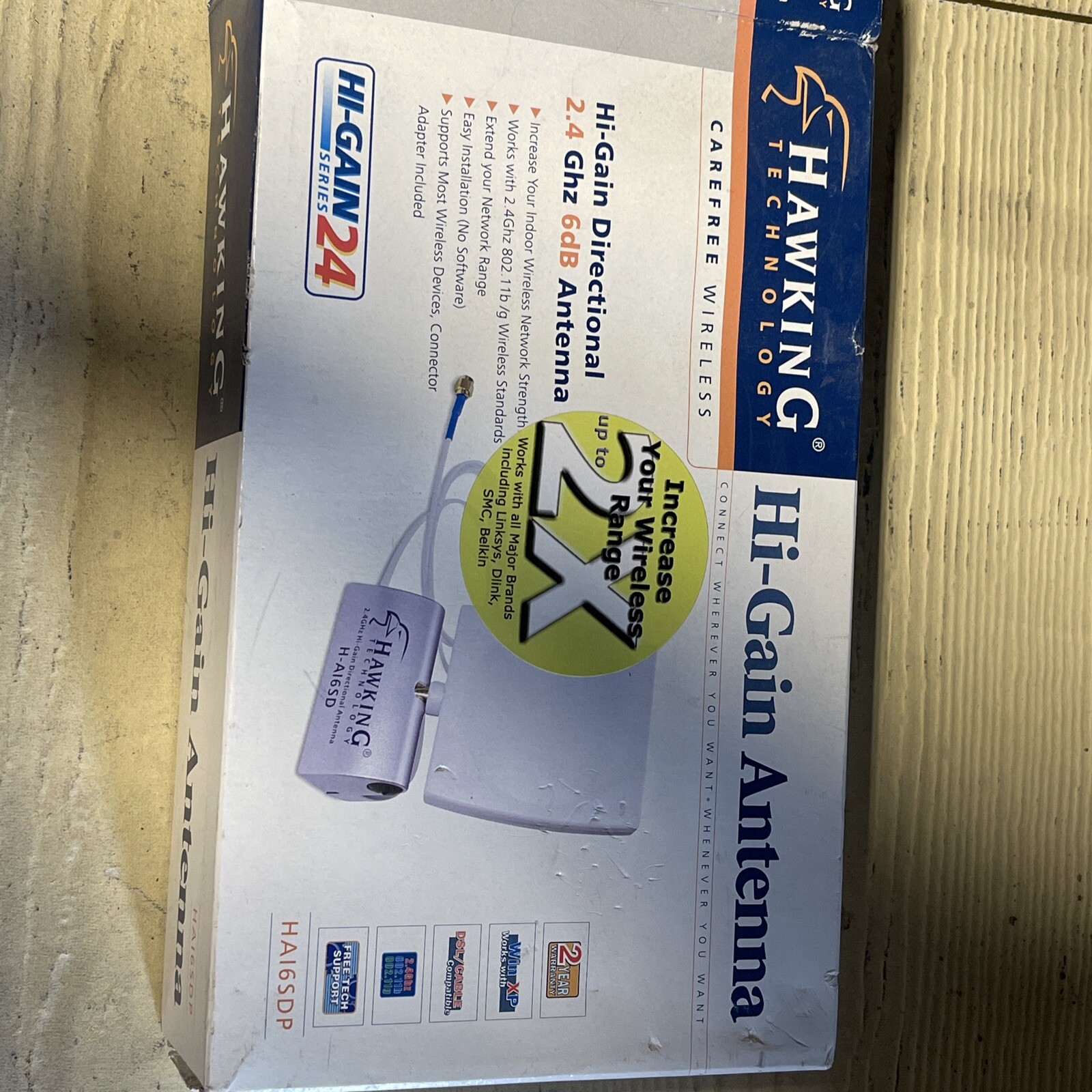 New Sealed Hawking Technology Hi-Gain Antenna Directional 2.4 Ghz 6dB HAI6SDP