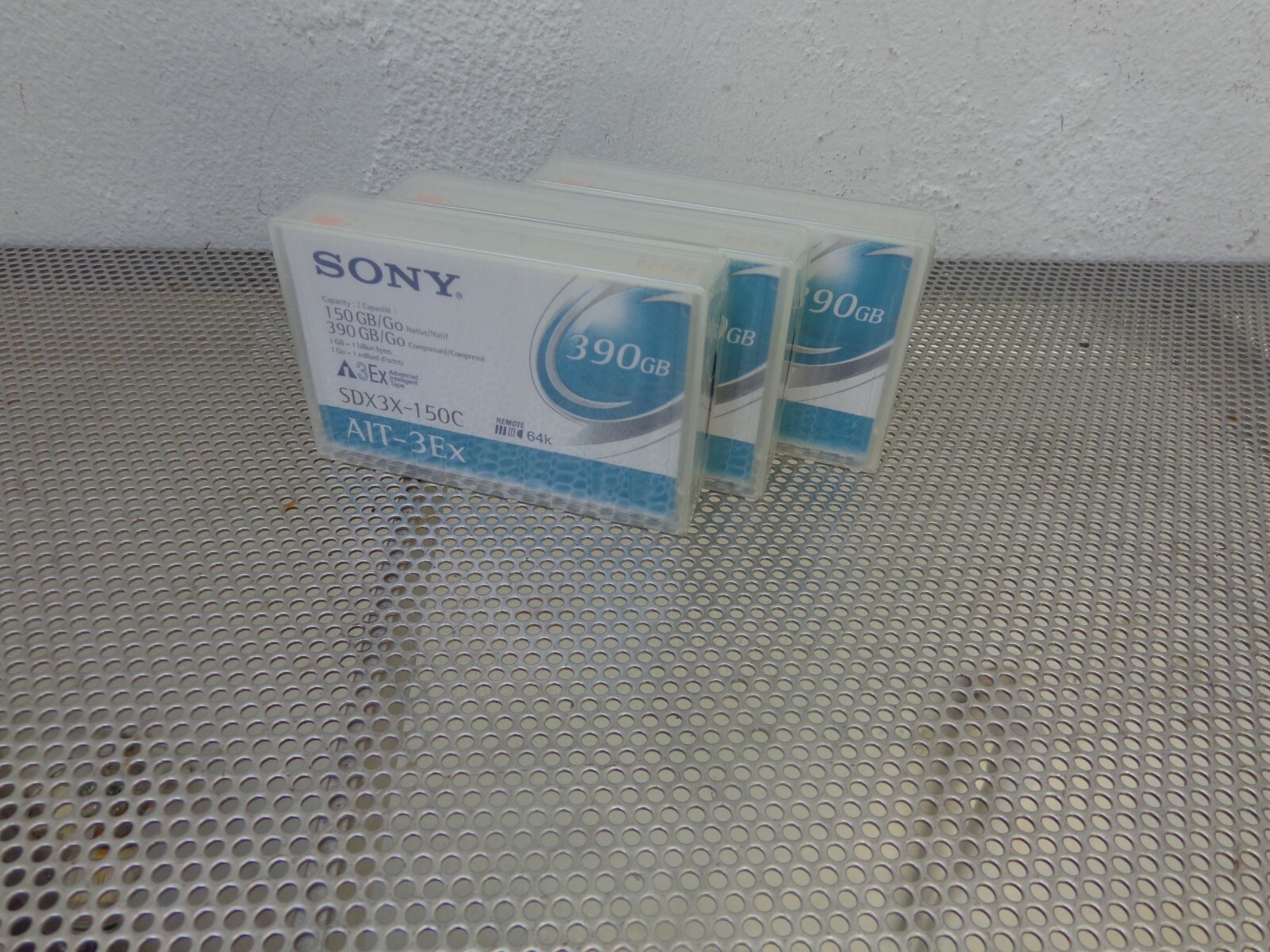 NEW SEALED 3-PACK Sony 3EX SDX3X-150C 150/390 GB AIT-3EX Tapes LOT OF 3