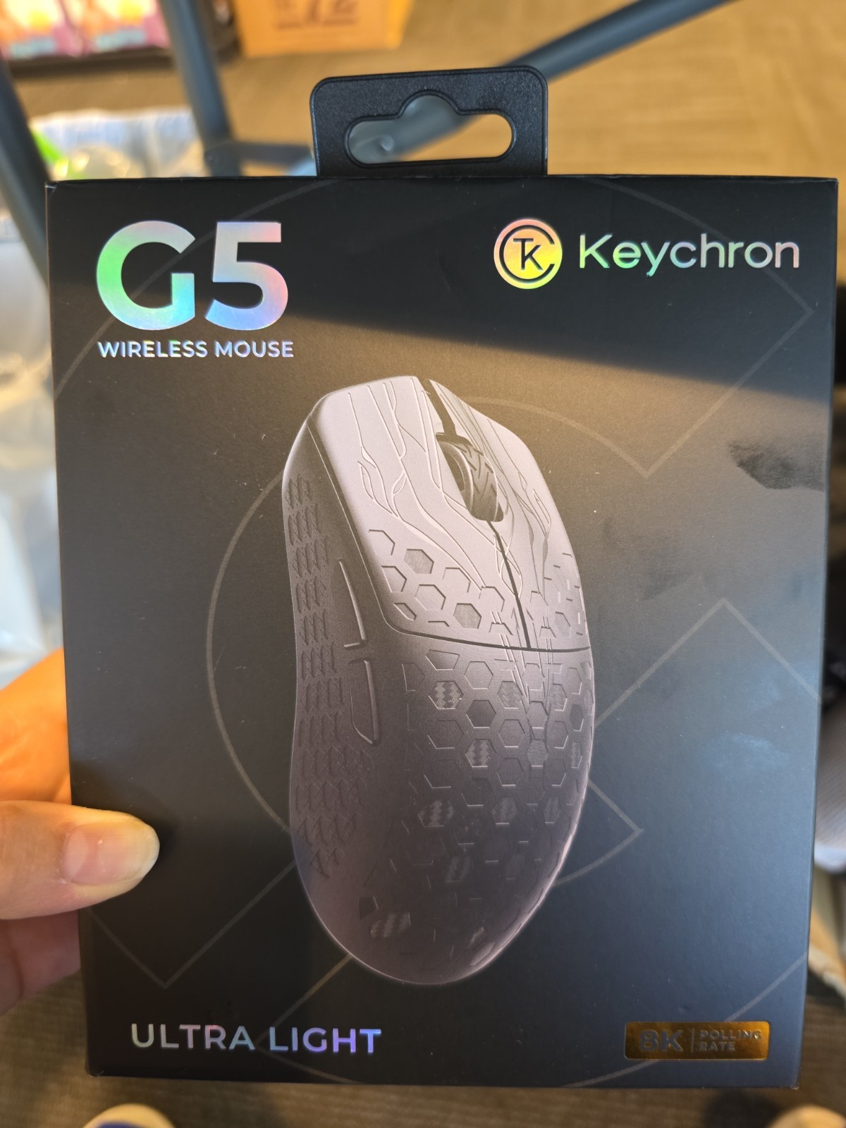 Keychron G5 Ultra Light Wireless Mouse - Black - 43 Grams - PixArt 3950 (8K)