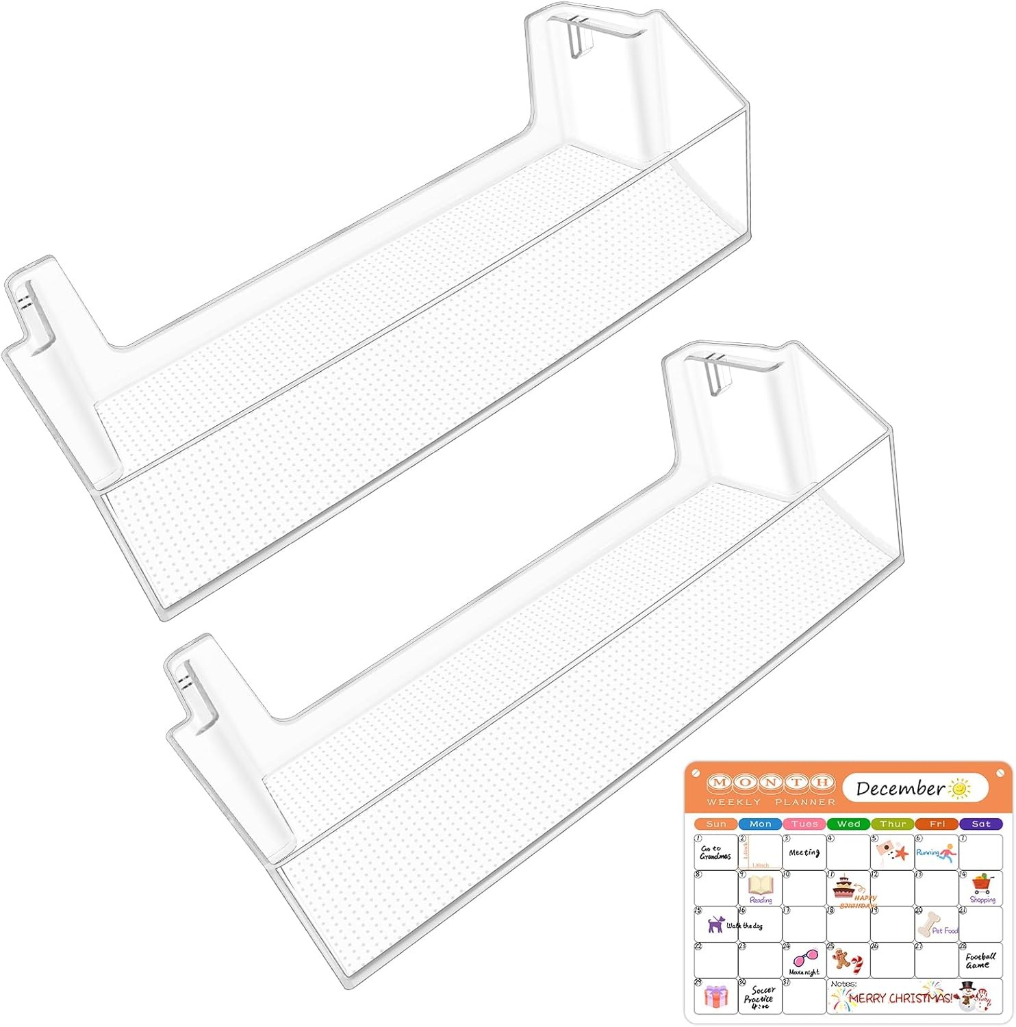 2 Pack Refrigerator Door Shelf Bin Replacement W11239961 W10900538