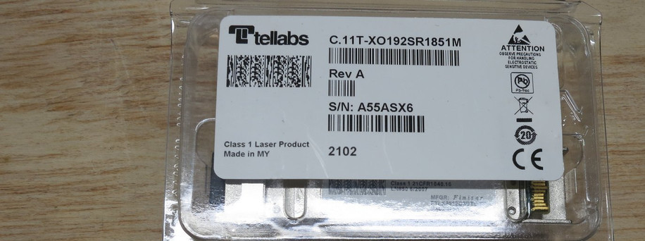 TELLABS / FINISAR C.11T-XO192SR1851M SFP XFP 10G SX 850NM MM TRANSCEIVER