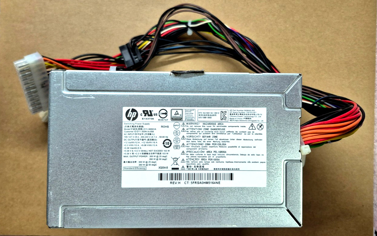 HP 300W Power Supply Unit 849648-002 759763-001 759045-001 PS-6301-07 PS-5301-02