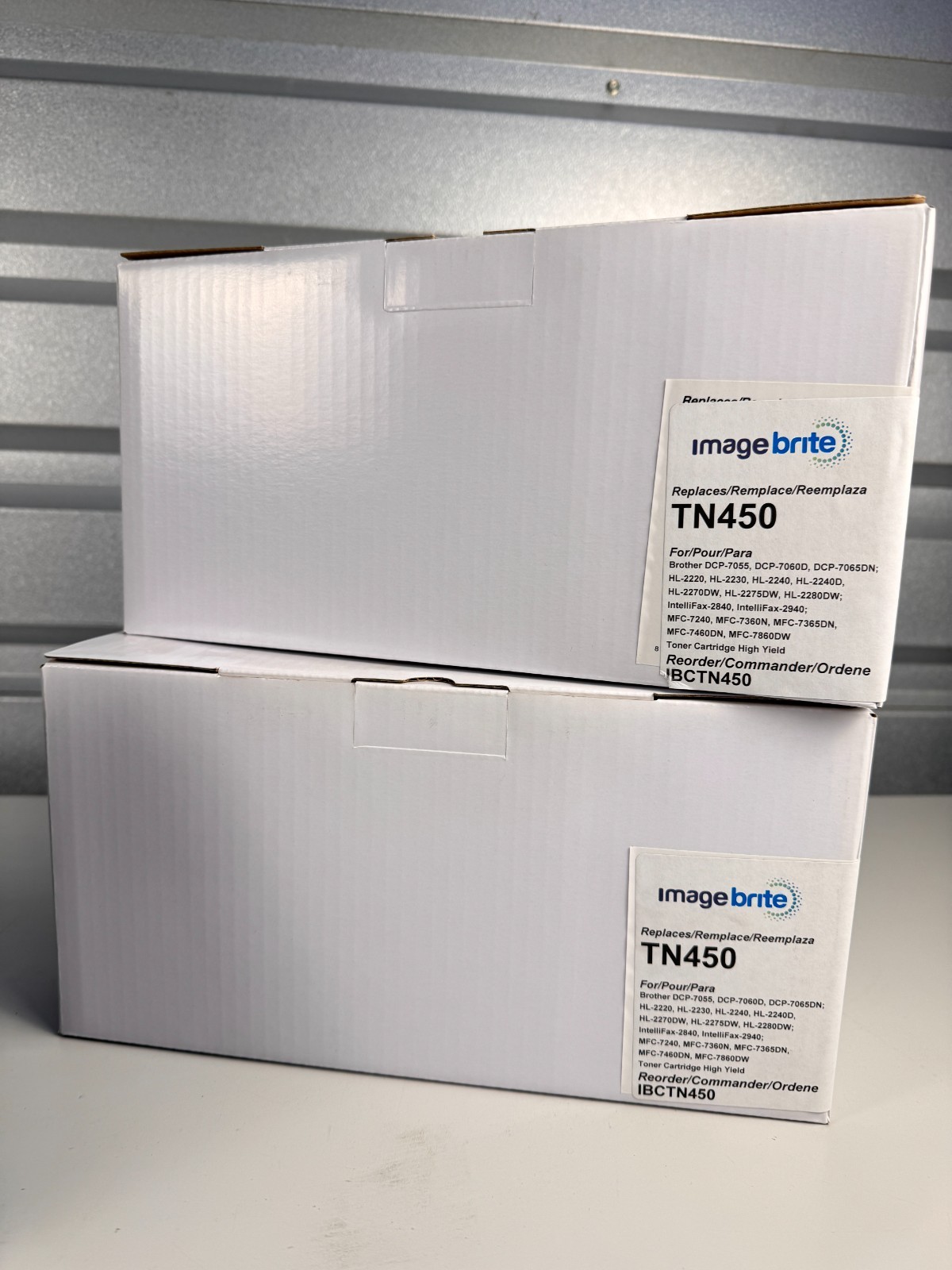 Image Brite TN450 Black Compatible High Yield Toner 2-Pack New