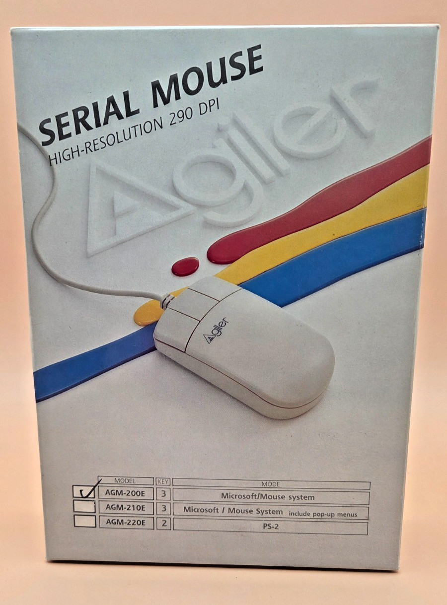Agiler Serial Mouse AGM-200e with Floppy Disk drivers Complete