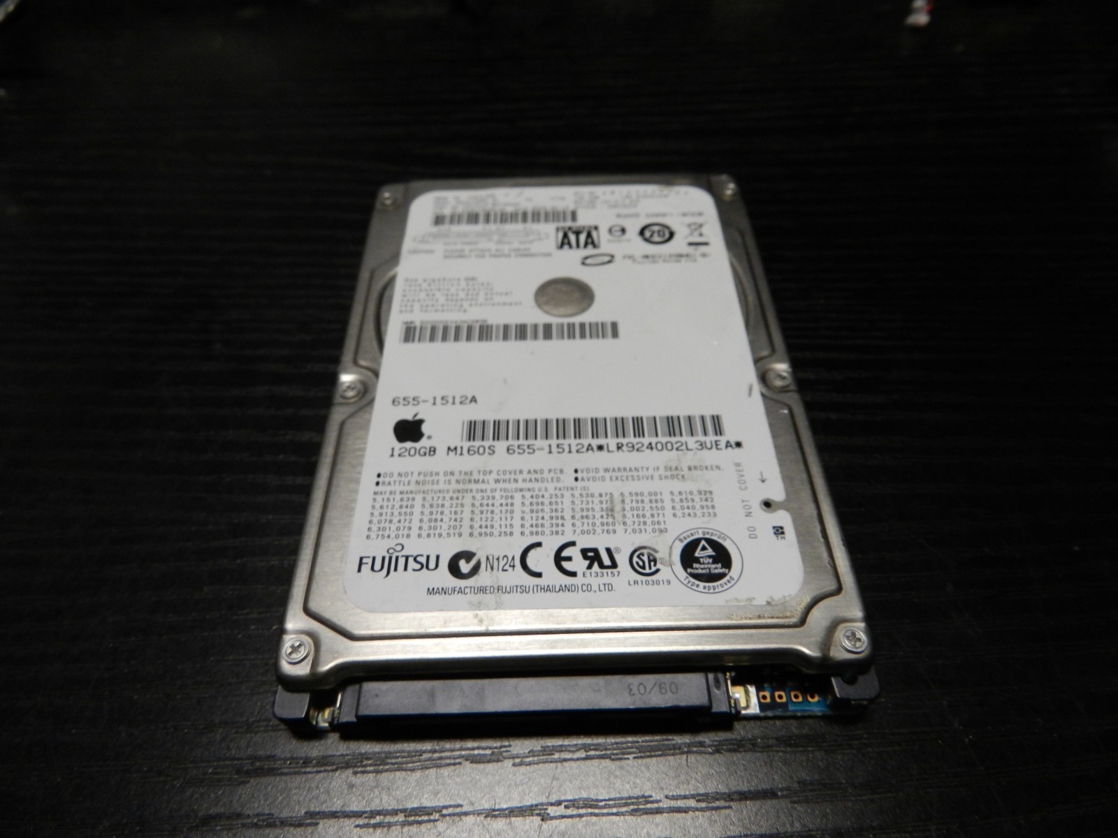 Fujitsu MHZ2120BH 120GB 5400RPM 2.5" HDD SATA  low hours TESTED/Wiped - See pics