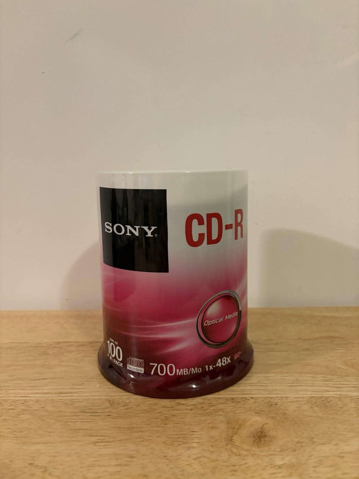 Sony CD-R 700MB Storage Media Discs 80 min Pack of 100 Blank CDs
