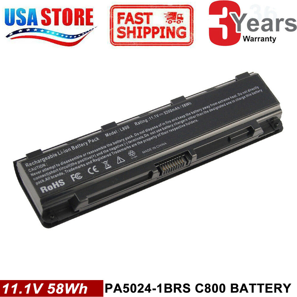 Laptop Battery For TOSHIBA Satellite C55-A5281 C55Dt-A5250 C55D-A5240NR