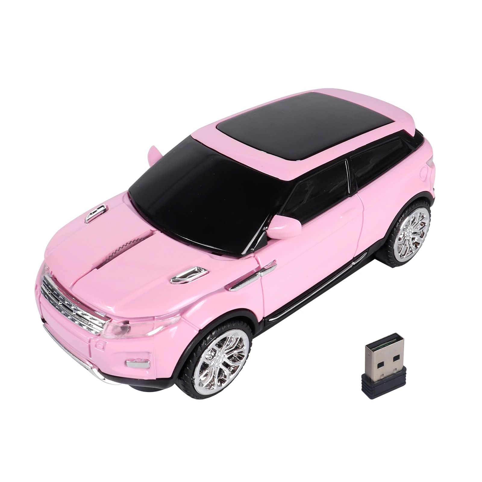 Pink Mini Cool SUV Car Shaped Wireless Mouse Portable 2.4GHz Optical