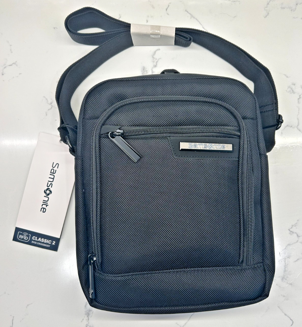 Samsonite Classic 2 RFID Crossbody Sling Bag - Black (10.3" x  8" x 3")