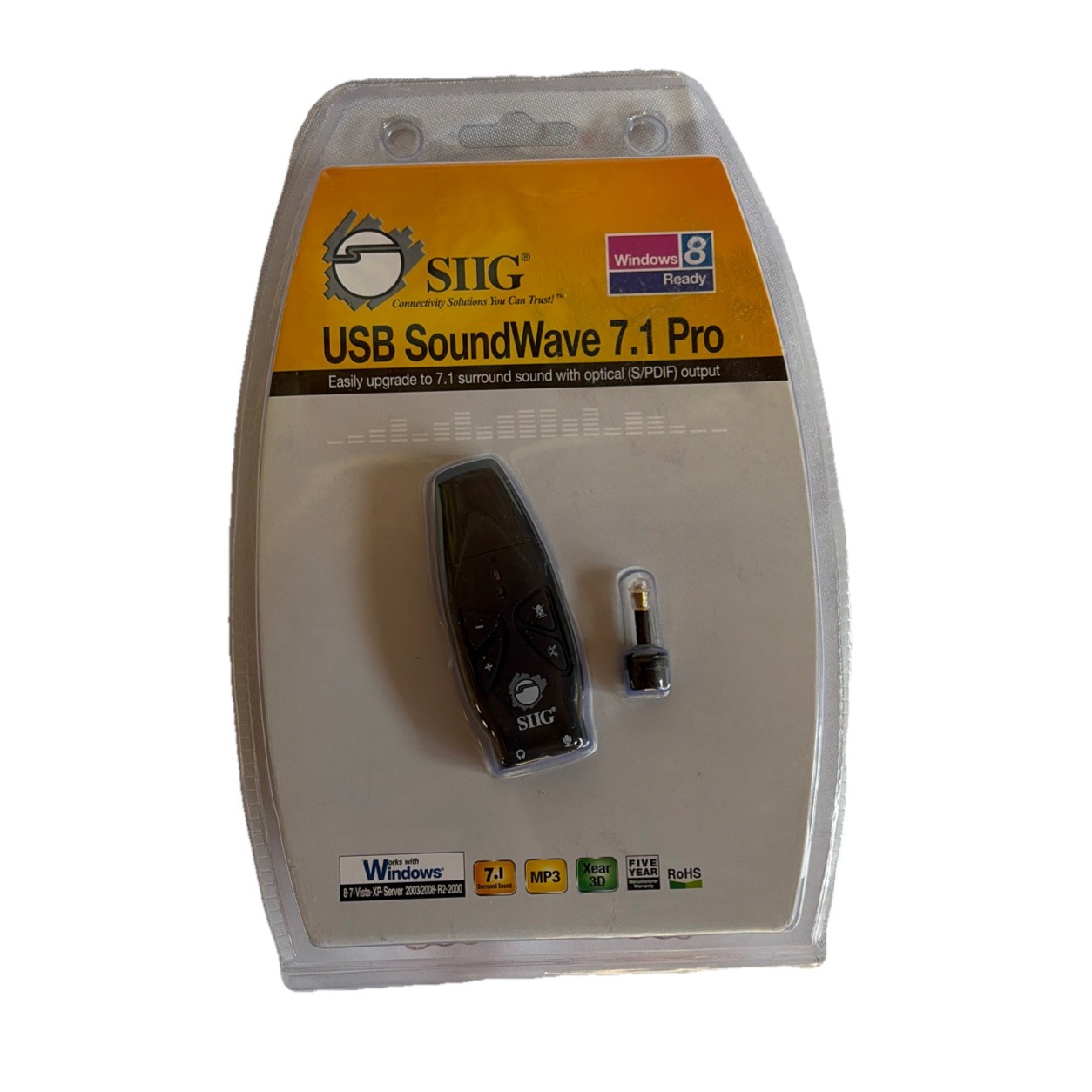 SIIG USB Sound Wave 7.1 Pro Audio Adapter, Surround Sound Adapter