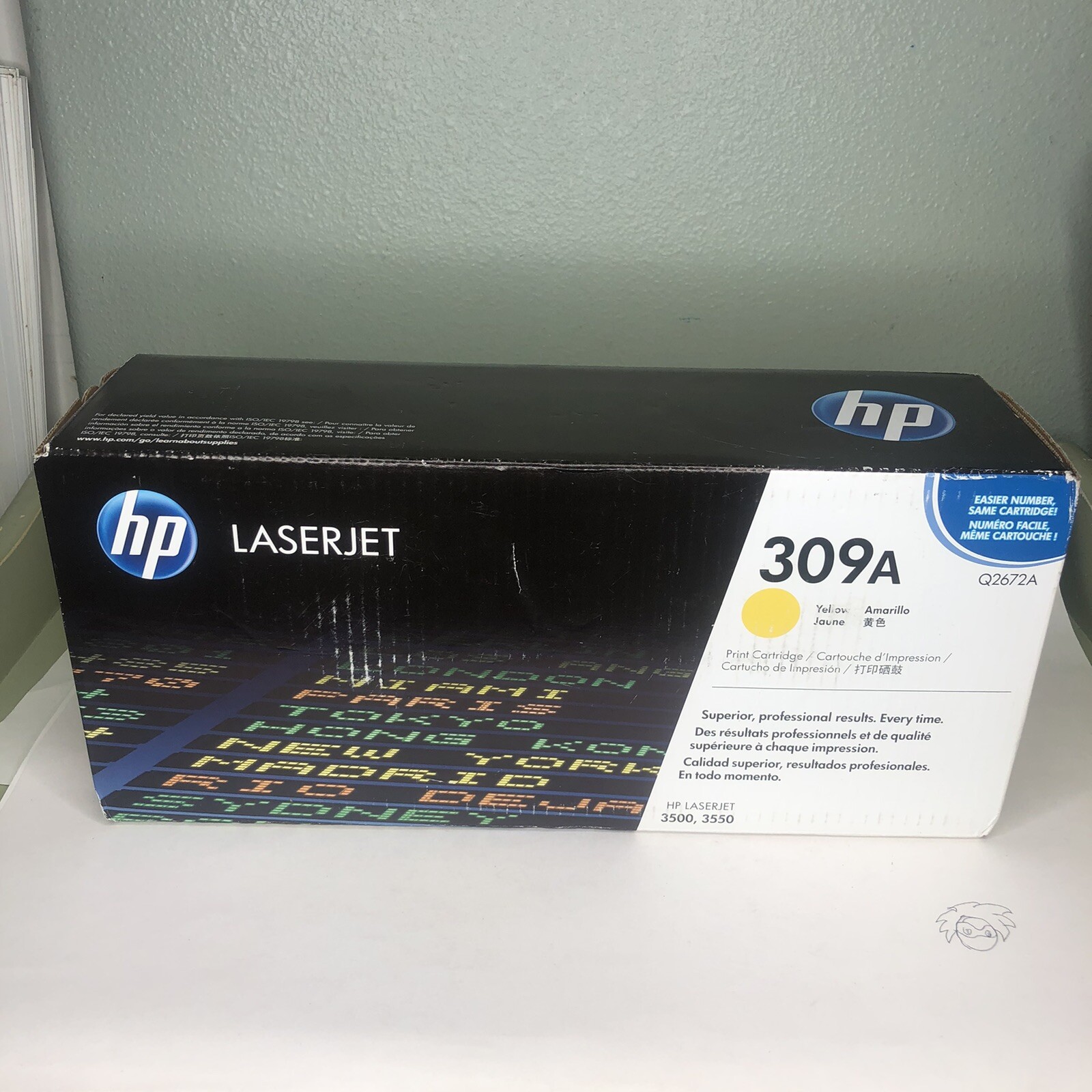 HP Color Laser Jet Ink Print Cartridge NEW IN BOX  Genuine HP  Q2672A Yellow