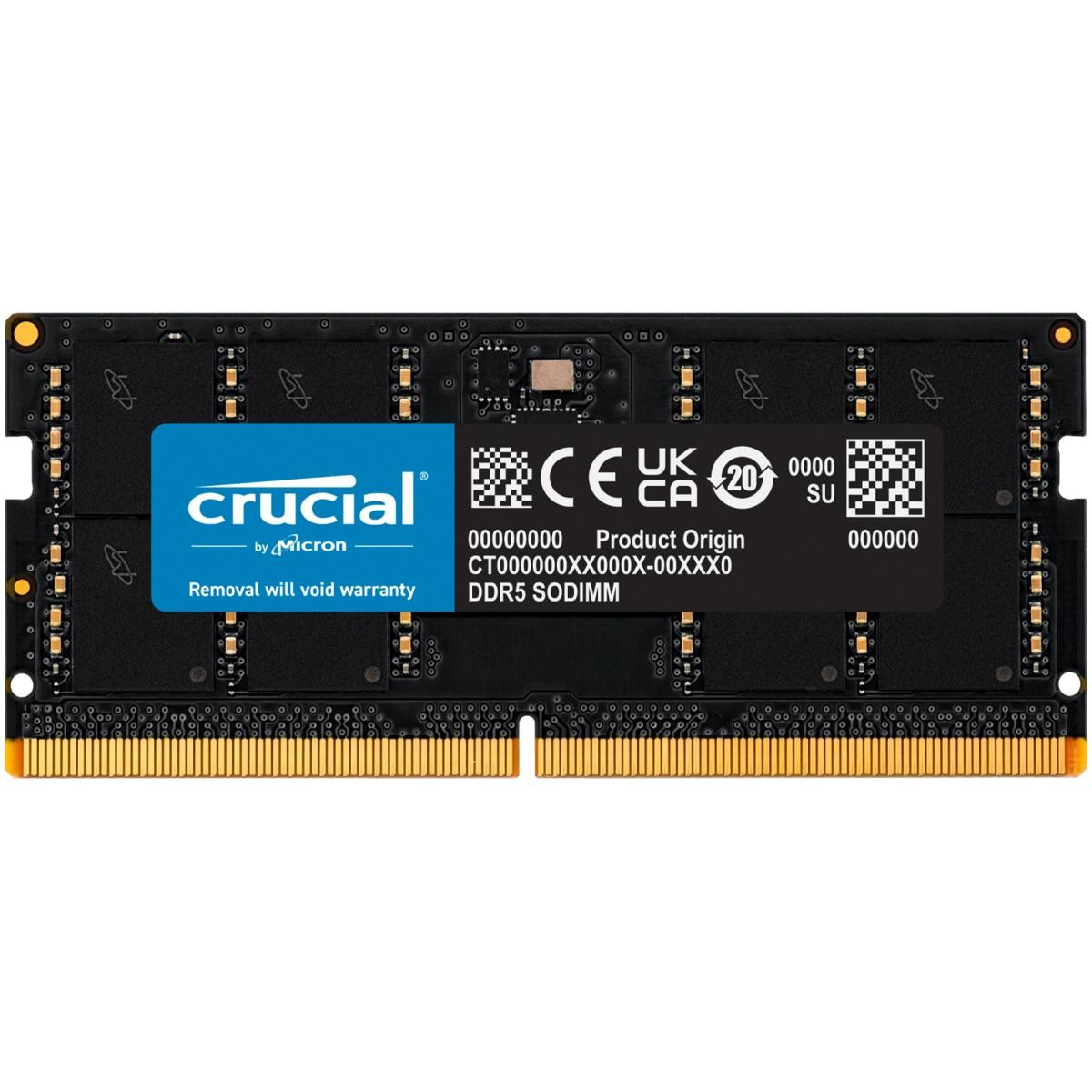 Crucial Crucial 32GB (2x16GB) DDR5 5600MHz CL46 SODIMM Memory Module Kit