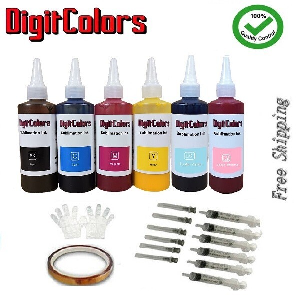 600ml Dye Sublimation Ink Refill Bottles fits for six color printer EP 1400 1430