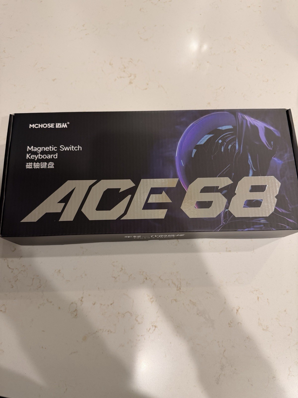 MCHOSE ACE 68 Wired Magnetic Switch Mechanical Gaming Keyboard White Topographic