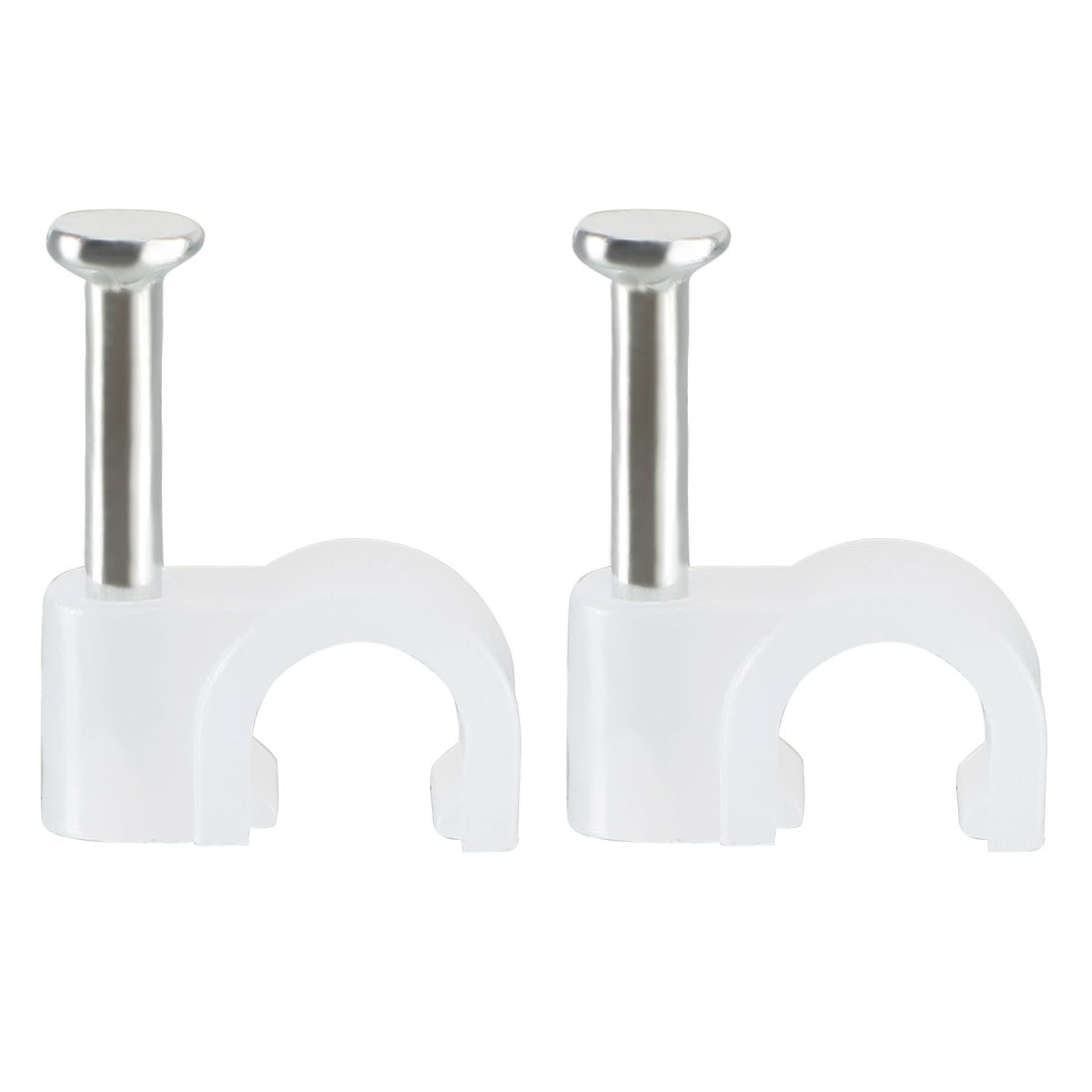 200pcs Wall Mount Coax Electric Cable Wire Clip Fastener Saddle 7mm Width White