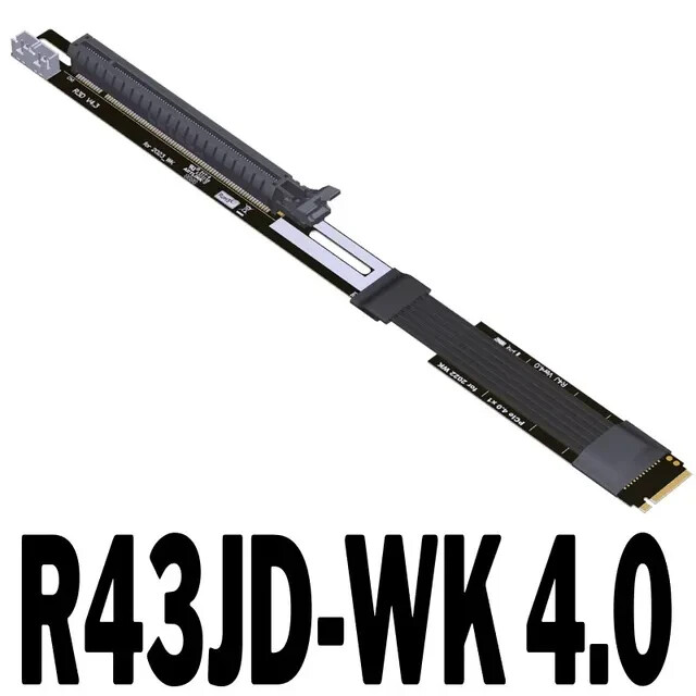 ADT-LINK R43JD-WK M.2 NVMe to PCIe 4.0 x16 Extender Adapter for GPU/PCIe (45cm)